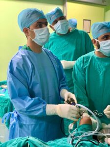 Doctor explaining osteotomy surgery for knee joint preservation in Gurgaon