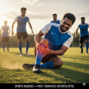 Sports injuries leading to early onset osteoarthritis and the need for a specialist orthopaedic surgeon in Gurugram.