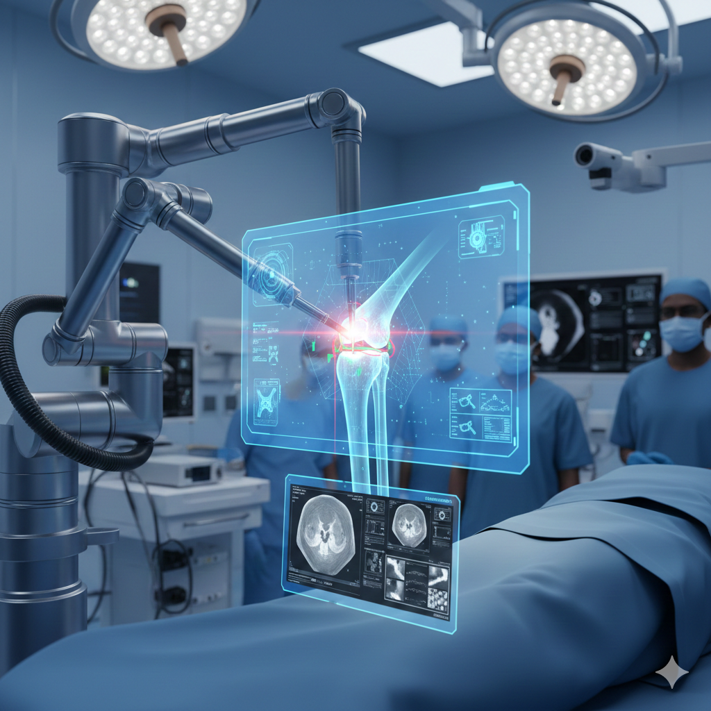 Robotic knee replacement surgery in Gurgaon using high-precision 3D mapping for better recovery.