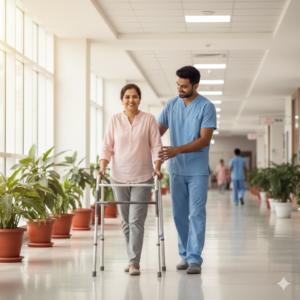 Fast-track recovery after robotic knee replacement by orthopedic specialist Gurgaon.